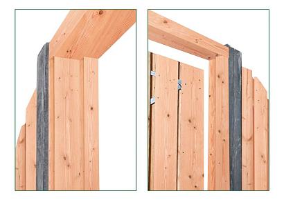 Tuindeurkozijn + aanslagligger 210x90>150cm douglas