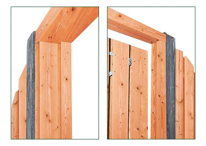 Tuindeurkozijn + aanslagligger 210x90>150cm red class