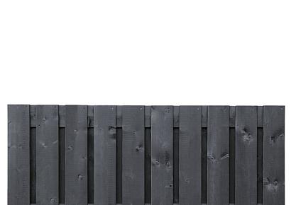 Tuinscherm Stuttgart 90x180cm recht geimp zwart 21pl