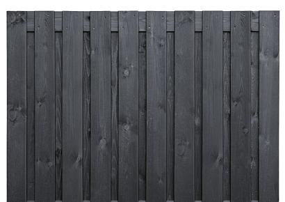 Tuinscherm Stuttgart 150x180cm recht geimp zwart 21pl