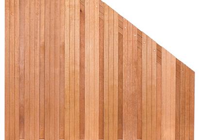 Tuinscherm Dronten verloop 180>90x180cm recht hardhout 21pl