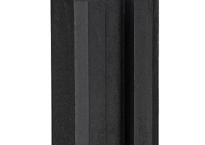 Beton tussenpaal Reest sleufpaal antraciet gecoat 11.5x11.5x246cm met kabeldoorvoer