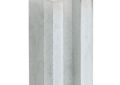 Beton eindpaal Eems E-sleufpaal 10x10x270cm wit/grijs met vlakke kop voor 1 plaat
