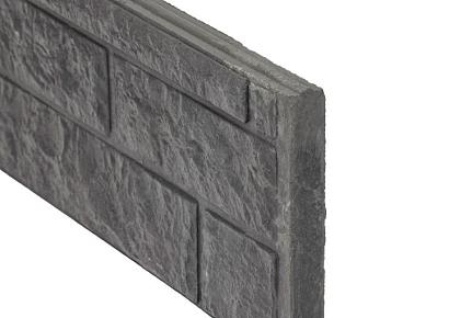 Rotsmotiefplaat 4,8x36x184cm antraciet met mes en groef