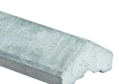 Beton afdekkap 180cm wit/grijs zadeldak diamantkop