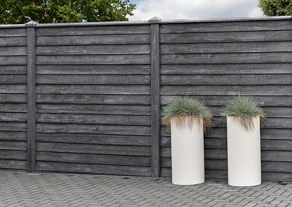 Rabat-hout motiefplaat 4.8x26x184cm smal antraciet met mes en groef