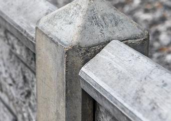 Beton afdekkap 180cm antraciet zadeldak diamantkop