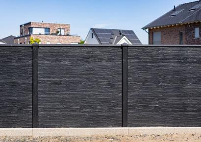 Leisteenmotiefplaat 4,8x26x184cm antraciet gecoat met mes en groef