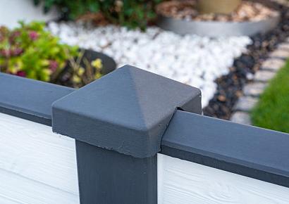 Beton afdekpet 14x14x5cm tussenmodel antraciet met diamantkop