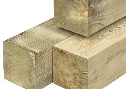 Vuren gedroogd + geimp + geschaafd 4rh 13,8x13,8x300cm