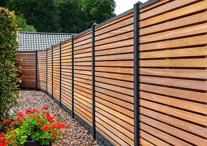 Tuinscherm Prinsenbeek (Rhombusprofiel) 180x180cm recht hardhout kunstmatig gedroogd