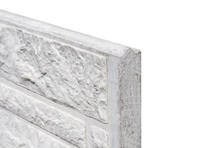 Rotsmotiefplaat 4,8x36x184cm wit/grijs met mes en groef