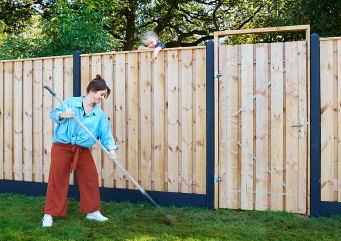 Beton tussenpaal IJssel 10x10x180cm antraciet glad met diamantkop