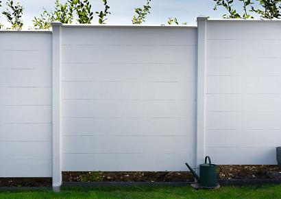 Blokhutprofielplaat 4,8x26x184cm wit/grijs met mes en groef