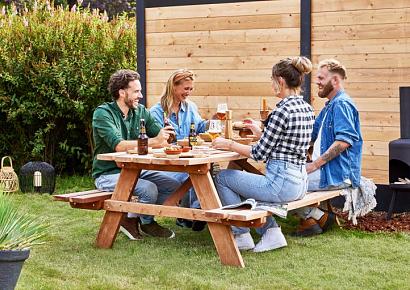 Beton tussenpaal Zaan houtstapel E-sleufpaal 10x10x275cm antraciet gecoat vlakke kop