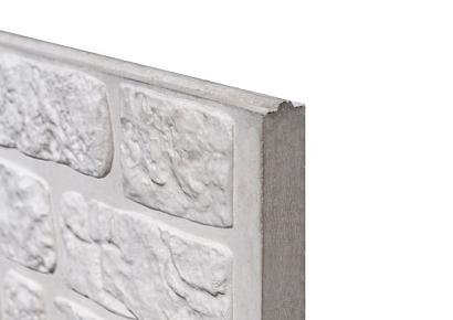 Romeins rotsmotiefplaat 4,8x26x184cm wit/grijs met mes en groef