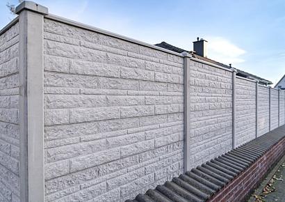 Rotsmotief vulplaat 20x4,8x184cm wit/grijs met mes en groef