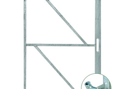 IJzeren deurframe met slotkastuitsparing 200x100cm gegalv verstelbaar scharnier 3 ogen