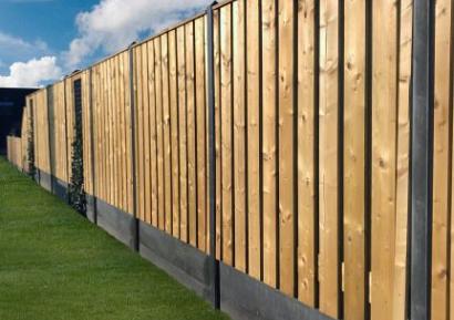 Beton tussenpaal IJssel 10x10x308cm antraciet glad met diamantkop