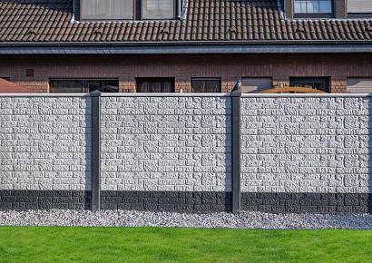 Romeins rotsmotiefplaat 4,8x26x184cm wit/grijs met mes en groef