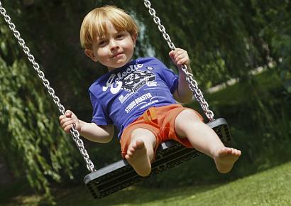 Rubberen schommel met ketting zittopp. ca 36cm