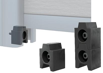 Boston startfixering set van 10 stops & schroeven 4x19mm zwart