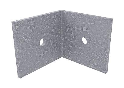 Cobra hoekbeslag 28x35x35mm voor 30x50mm alu per 20 stuks in set, incl schroef torx 4x20 (1032)