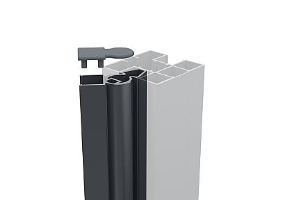 Boston alu variabel hoekprofiel voor paal L-200cm RAL7016