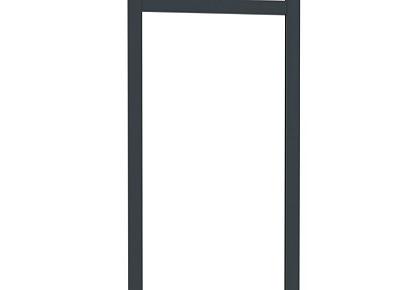 Boston alu vulbaar poortframe zwart 98x183cm incl. insteekslot RAL9005