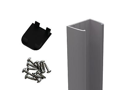 Boston kap en schroeven voor muur/hoekprofiel zwart RAL9005