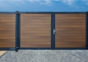 Boston maatwerk Dubbele poort groot max (B) 400cm (H) 200cm incl. insteekslot