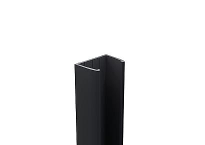 Boston wand hoekprofiel zwart L-190cm RAL9005