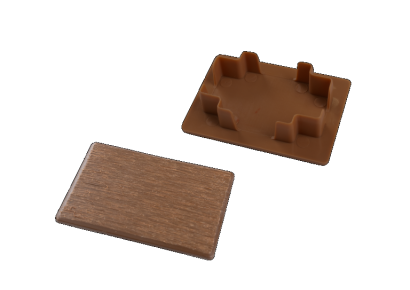 Brise soleil eindkap 4,2x6cm Teak (24 stuks)