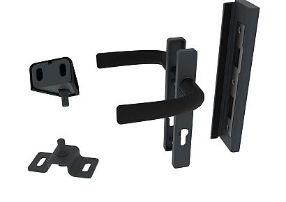 Boston poortbeslag voor poorten RAL7016