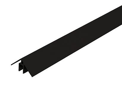 WEO alu klikprofiel 5x5x300cm Ebony Black