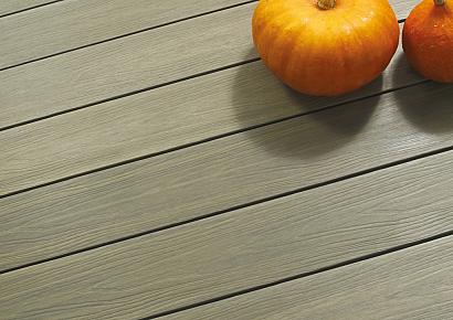 WPC 2,3x13,8x400cm Fiberdeck Premium massief Light Grey