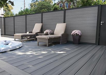 Fence Board WPC Premium Dark Grey 2,1x16x178cm (wb 15cm)