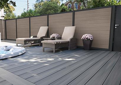 Fence Board WPC Premium Light Grey 2,1x16x178cm (wb 15cm)