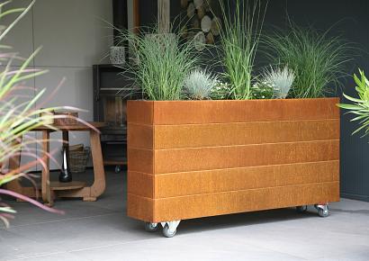 Bloembak modulair 270x210x42cm corten