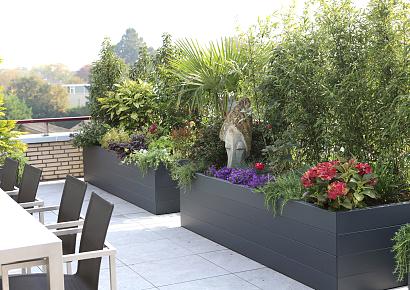 Bloembak modulair 150x30x56cm antraciet