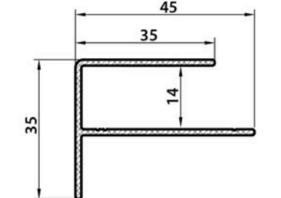 WEO Essential Gardenwall alu F-profiel Dark Grey 3,5x4,5x360cm