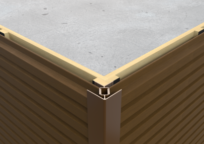 WEO alu klikprofiel 5x5x300cm Teak