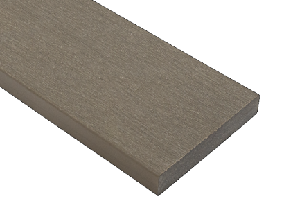 WPC 2,3x13,8x300cm Fiberdeck Premium massief Light Grey SE kantplank