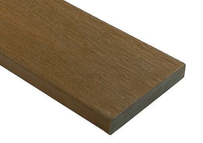 WPC 2,3x13,8x300cm Fiberdeck Premium massief Teak kantplank SE