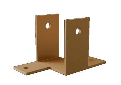 Brise soleil U-beugel met verlengde voet Cedar verpakt per 8 stuks