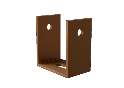 Brise soleil U-beugel Teak verpakt per 16 stuks