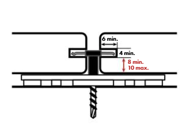 Cobra hybride clip 8-25 montageset voor thermo 90st incl. schroeven 4,2x35 mm per set