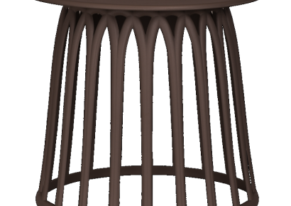 Boy tuin bijzettafel kunststof paars/bruin