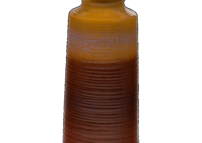 Decennia xl vaas keramiek geelbruin 38x17cm