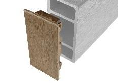 Brise soleil eindkap 4,2x9cm Teak (12 stuks)